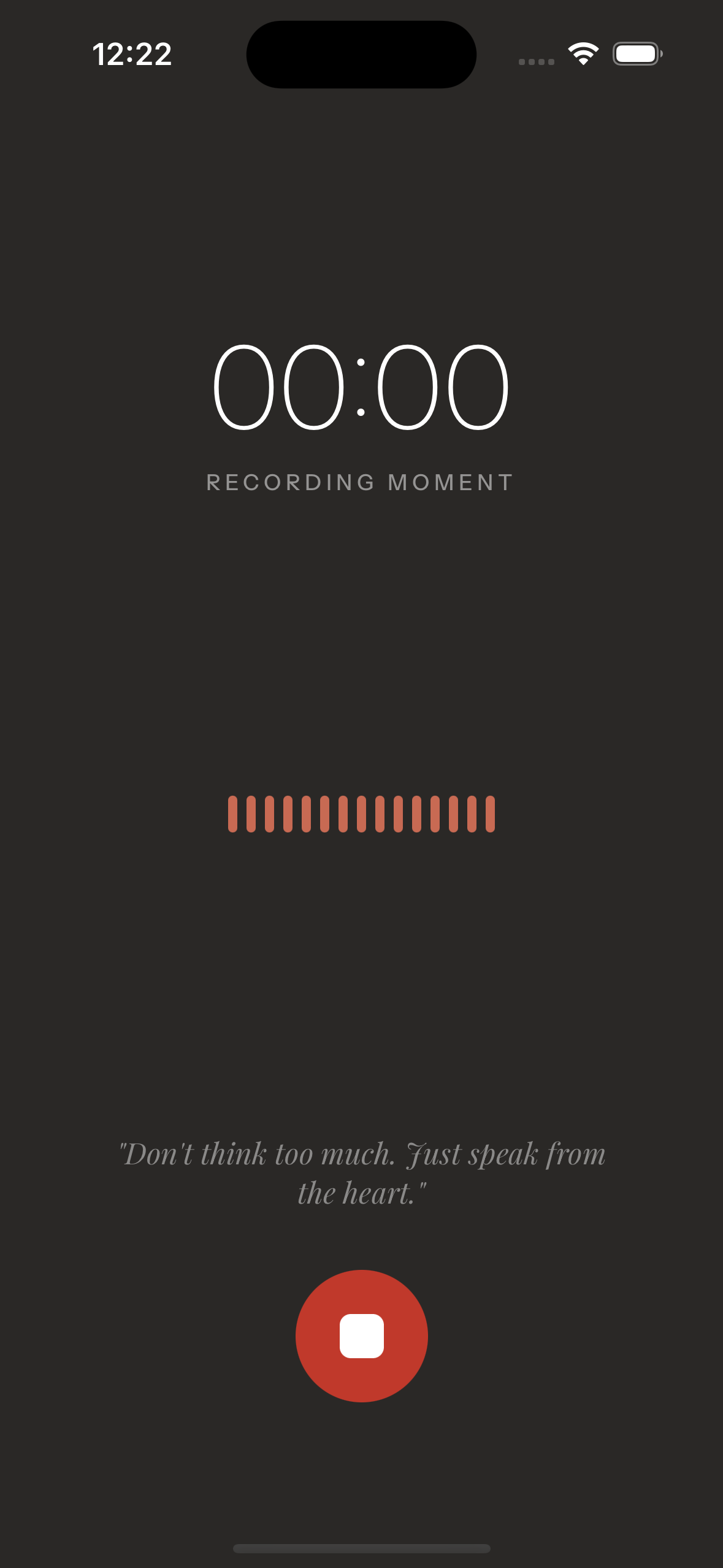 Recording a moment